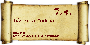 Tézsla Andrea névjegykártya