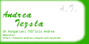 andrea tezsla business card